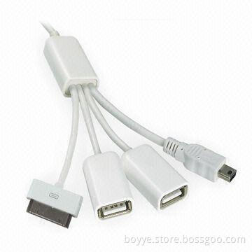 2-port USB Hub with Mini/iPod Ports and 500mA Current Consumption